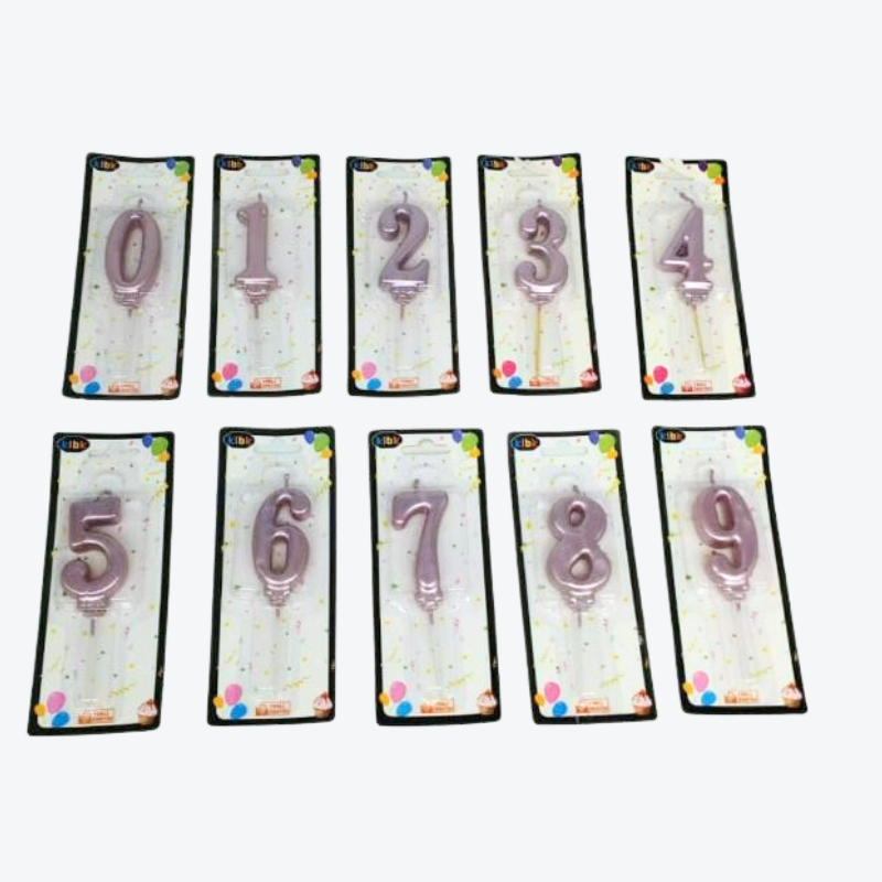 Pink number candles
