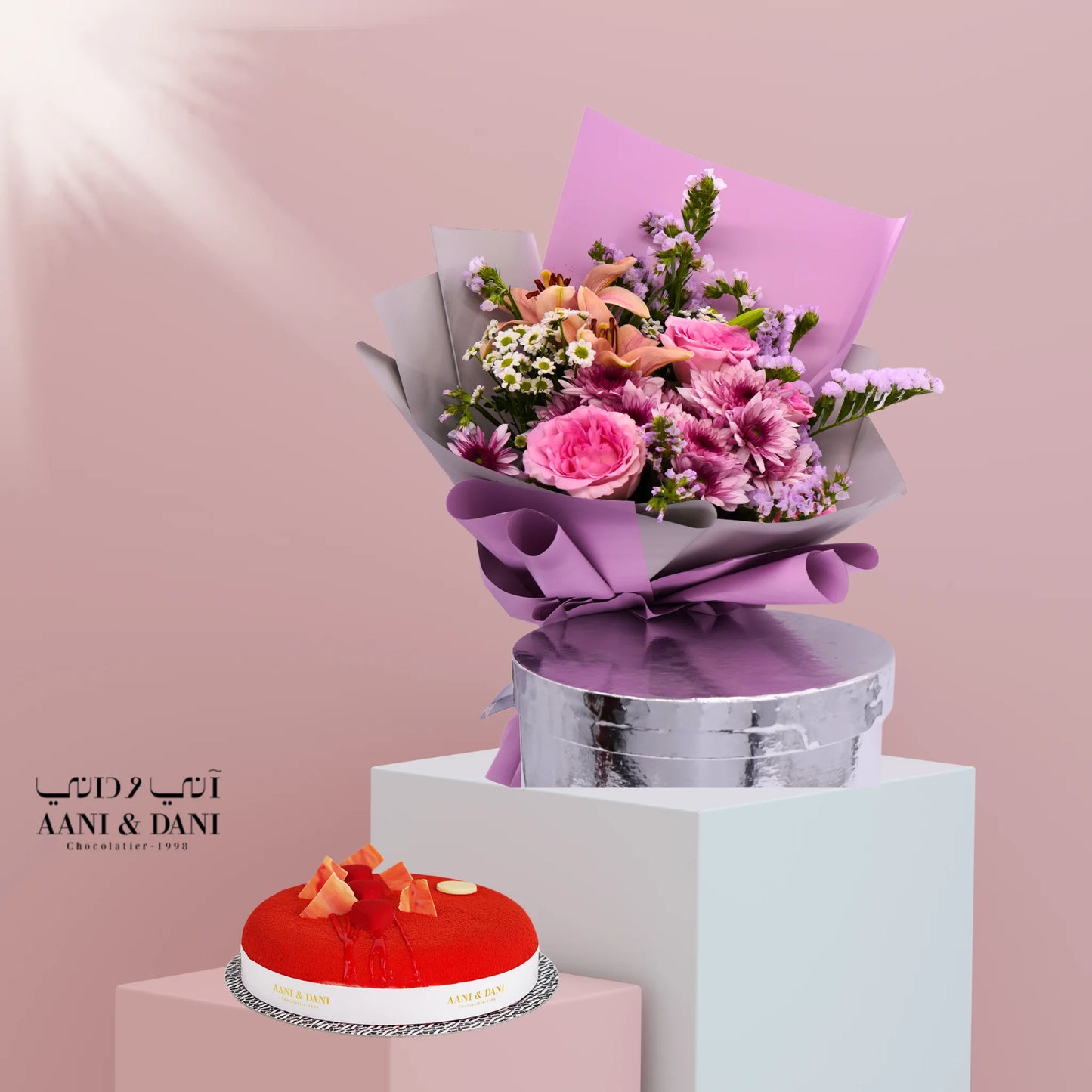 باقة ورد وردي ساحرة: هدية مثالية